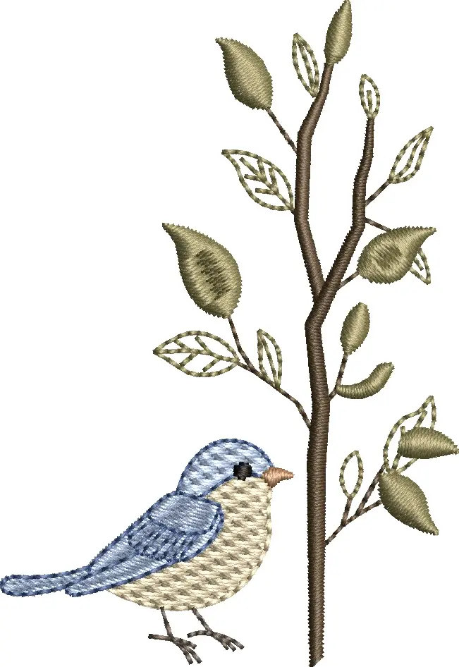 Passarinho com ramagem Vertical Ninho azul BorDi Bordado Digital - 79998606832.webp