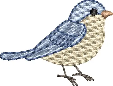 Passarinho Ninho azul BorDi Bordado Digital - 79998606832.webp