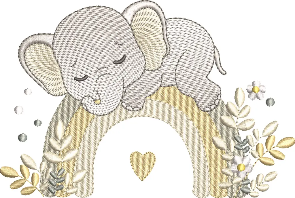 14cm Elefantinho dormindo BorDi Bordado Digital - 79998606832.webp