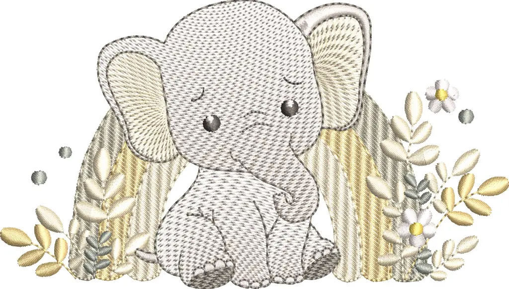 14cm Elefantinho sentado BorDi Bordado Digital - 79998606832.webp