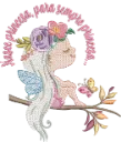 Menina com floral 1