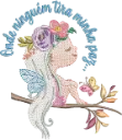 Menina com floral 6