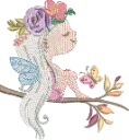 Menina com floral 11