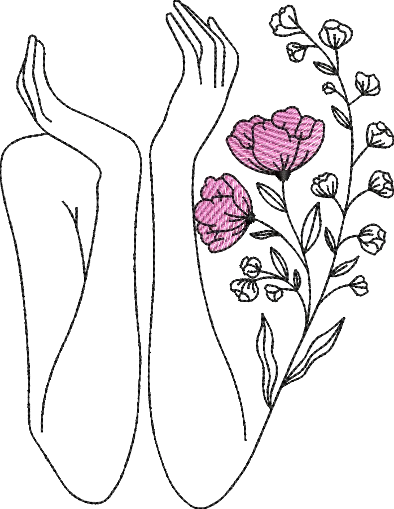 Mulher Redwork 2