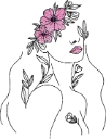 Mulher Redwork 3