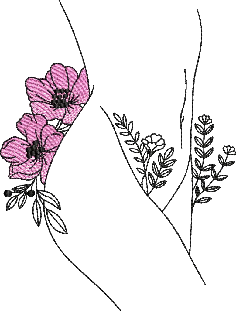 Mulher Redwork 8