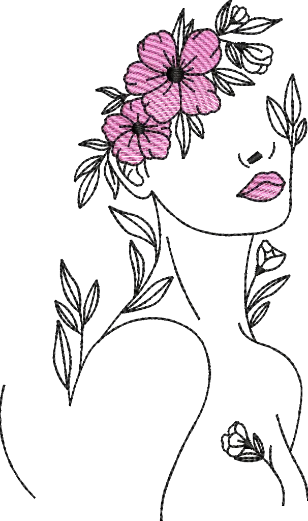 Mulher Redwork 9