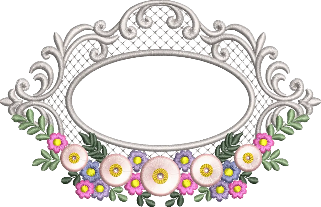 Moldura Elegante Floral