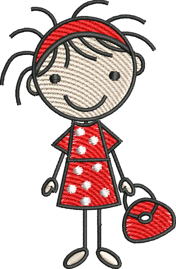 Boneca Infantil Vestido Bolinha