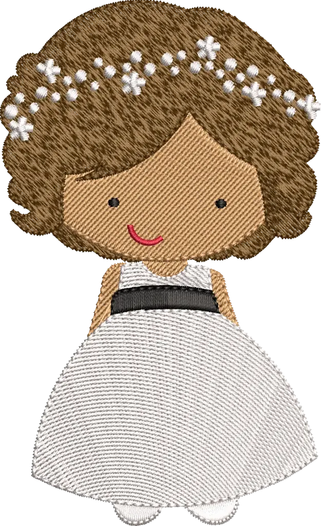 Boneca Infantil Vestido Branco