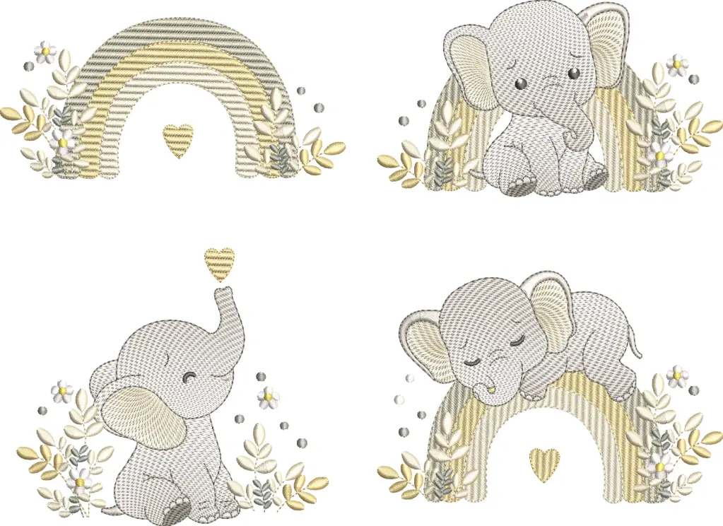 Coleção Elefantinho Doce – Bordado Infantil