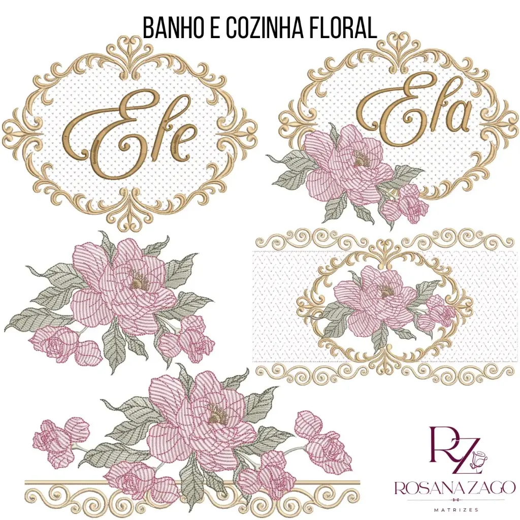COZINHA E BANHO FLORAL
