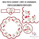 MESA POSTA: SOUSPLAT, CANTO DE GUARDANAPO, PORTA GUARDANAPO E PORTA COPOS