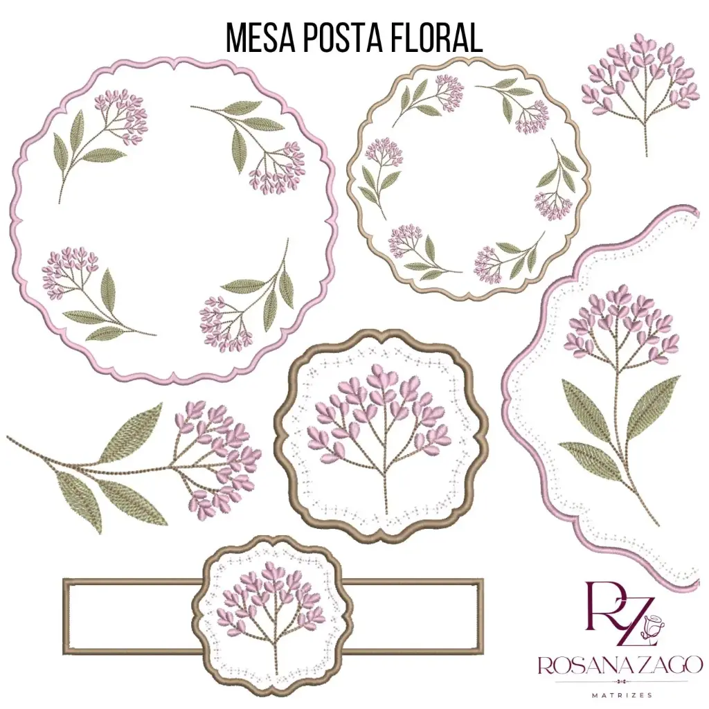 MESA POSTA FLORAL
