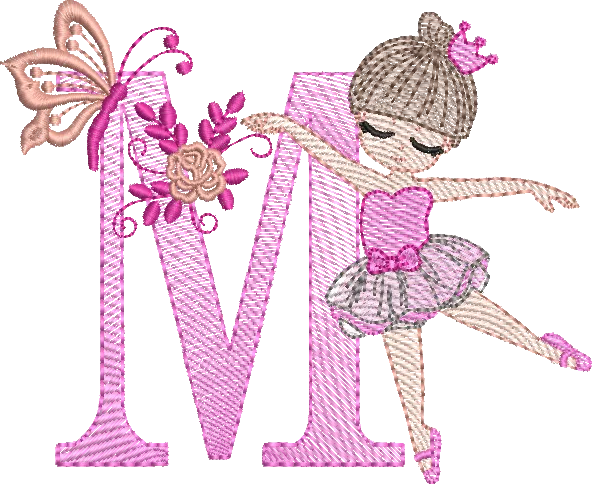 Alfabeto Bailarina M