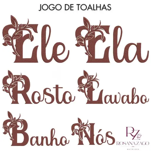 JOGO de TOALHAS ELE e ELA