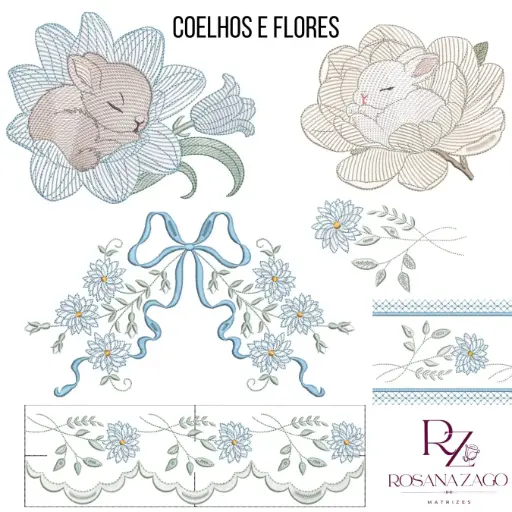 COELHOS E FLORES