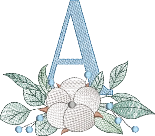 [MT-C055] [COLEÇÃO] Alfabeto com Flor