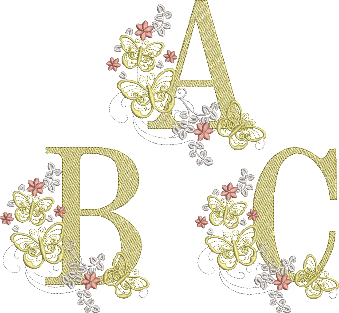 [MT-C004] [COLEÇÃO] Alfabeto com Flores