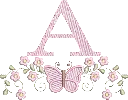 [COLEÇÃO] Alfabeto Floral com Borboleta