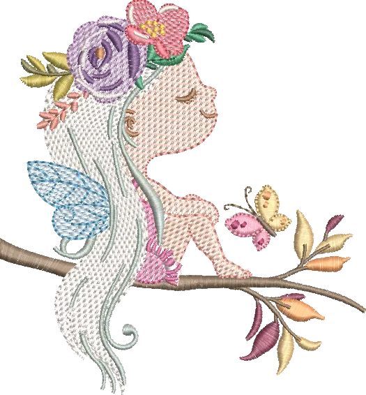 Menina com floral 11