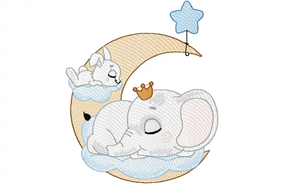 [MT-C049-2] Elefantinho com Estrela e Nuvem 2