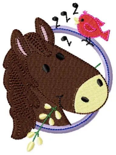 [MT-G346] [ANIMAIS]Cavalo moldura