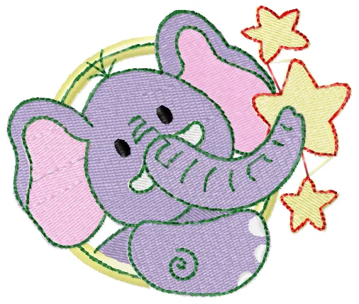 [MT-G348] [ANIMAIS]Elefante moldura