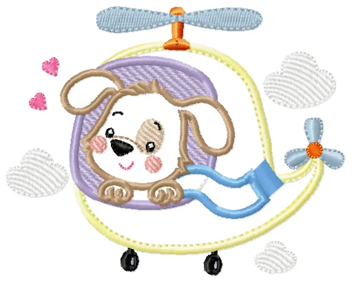 [MT-G432] [APLIQUE] Aplique Cachorrinho Piloto