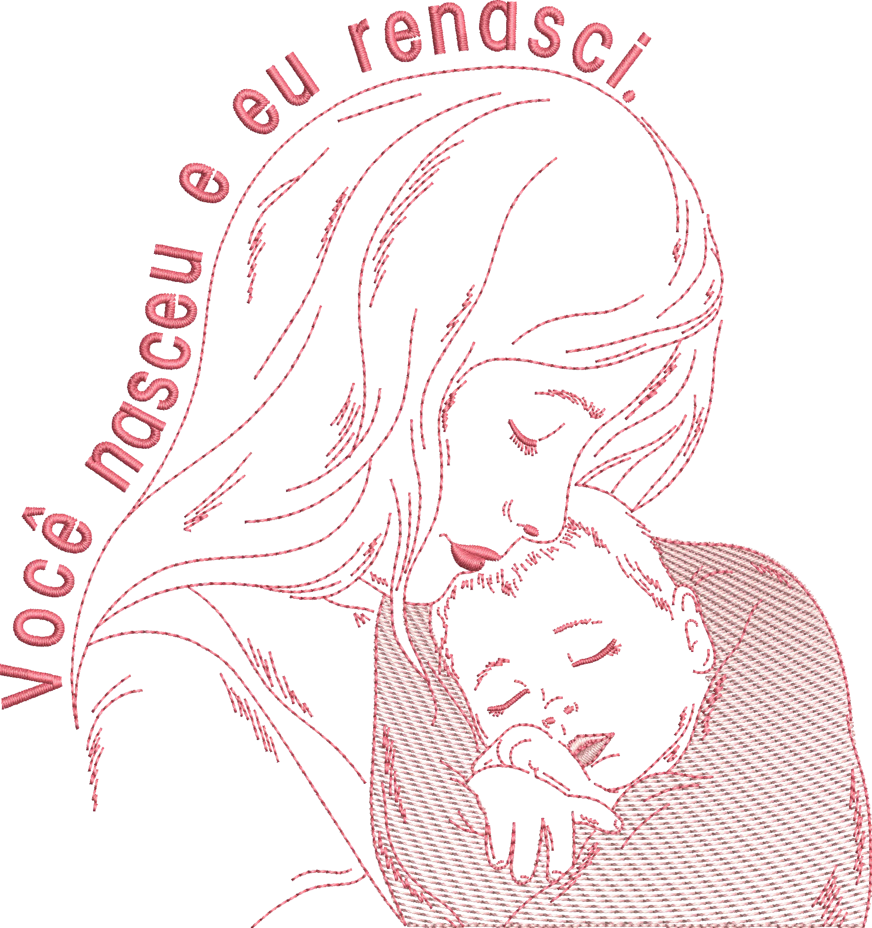 [MT-C128-3] Mãe e Bebê Flor Frase