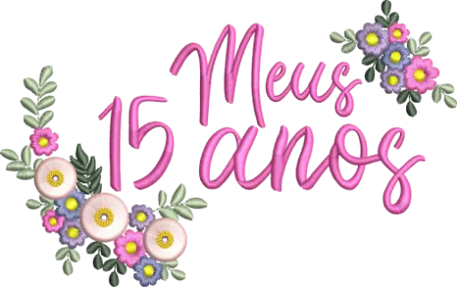 [MT-A010] Moldura Floral 15 anos