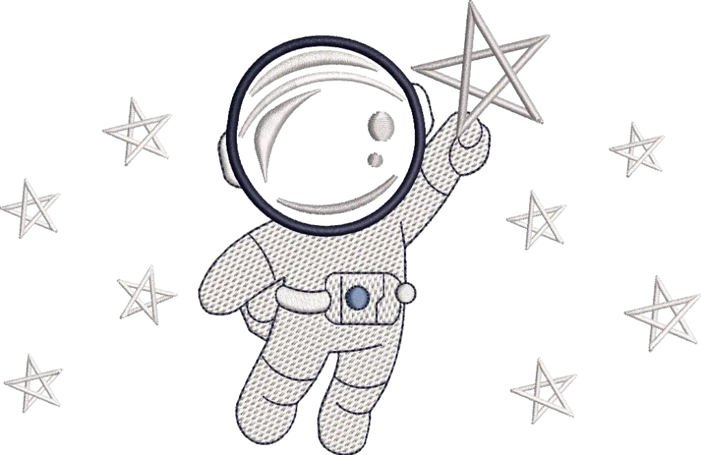Astronauta e Estrelas