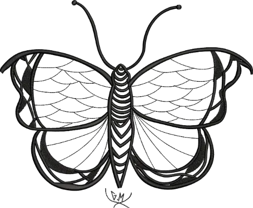 [MT-A080] Ícone Borboleta Silhoueta