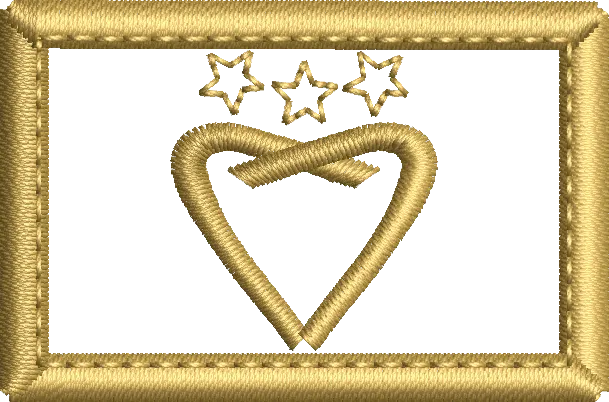 Moldura Coração Dourado