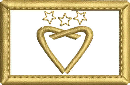 [MT-A145] Moldura Coração Dourado