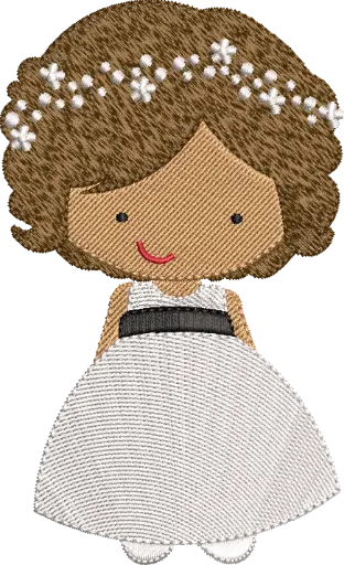 [MT-A179] Boneca Infantil Vestido Branco